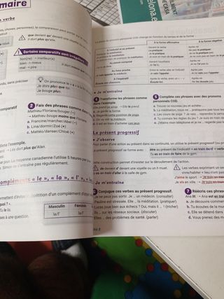 Libro de francés, 3 de la ESO.