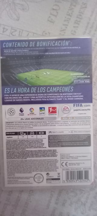 Juego Nintendo switch Fifa 19