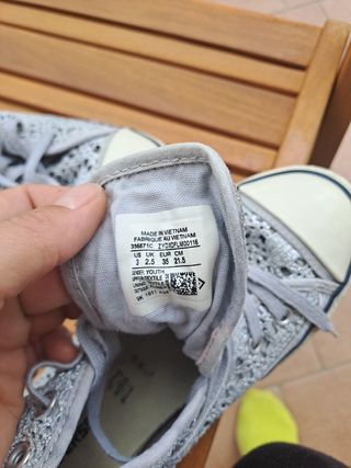 Converse all star 35 pizzo grigio