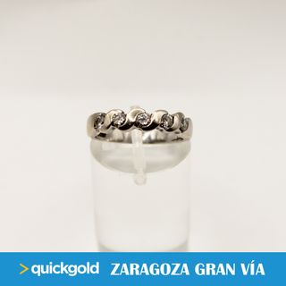 ANILLO ORO BLANCO 18 KT CON DIAMANTES