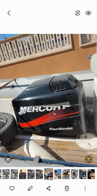 Mercury tapa motor  75 caballos