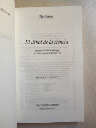 Libro el árbol de la ciencia