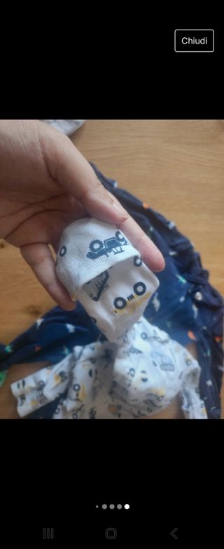 Lotto set prematuro body e tutine