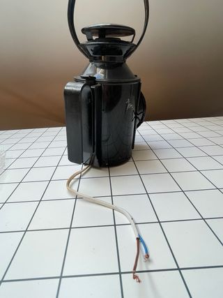 Farol antiguo de tren (negro)