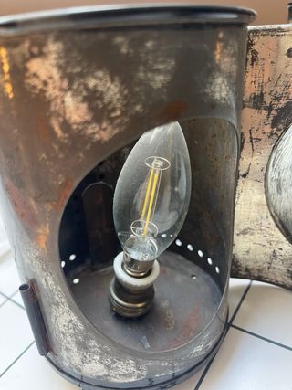 Farol antiguo de tren (negro)