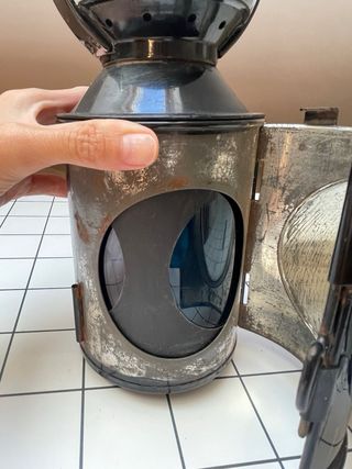 Farol antiguo de tren (negro)