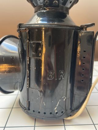 Farol antiguo de tren (negro)