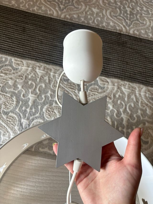 Lámpara infantil estrella gris