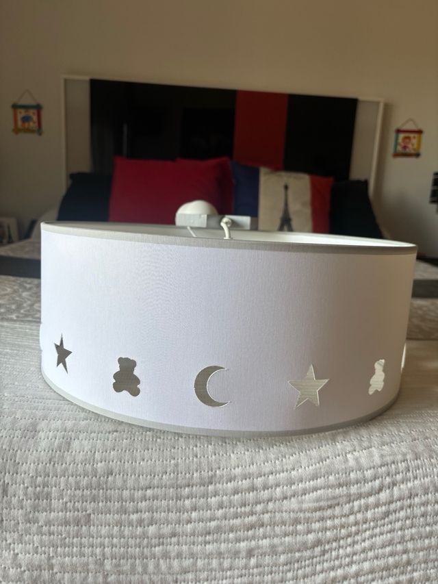 Lámpara infantil estrella gris