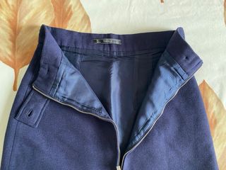Falda mini de paño azul