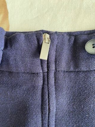 Falda mini de paño azul