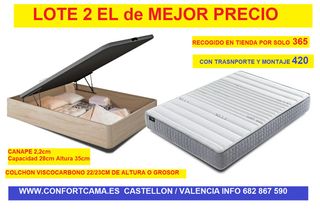 Canape abatible con colchón Visco grueso y bueno