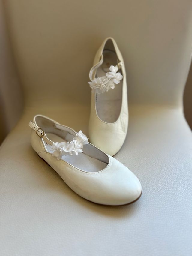 Zapatos blancos niña, perfectos primera comunión