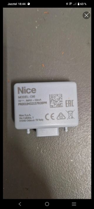 Receptor mando Nice oxi