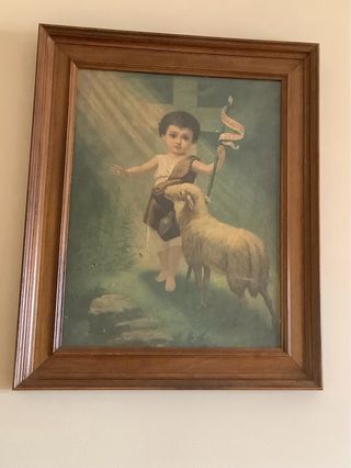 Cuadro con lámina el niño del cordero