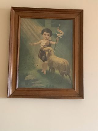 Cuadro con lámina el niño del cordero