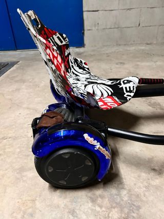 Howerboard azul con silla y luz led