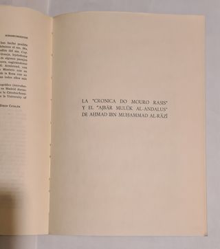 Libro: Crónica del moro Rasis