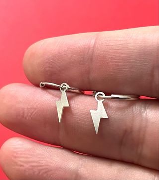 Clásicos Pendiente Rayo Plata De Ley 925