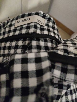 Minifalda cuadros blancos y negros