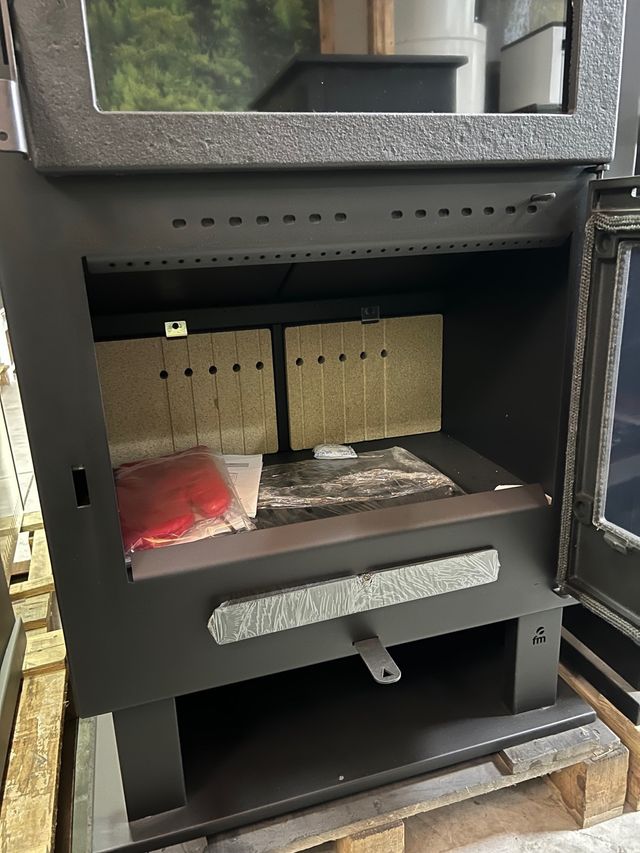 ESTUFA CH4 LEÑA HORNO FRONTAL