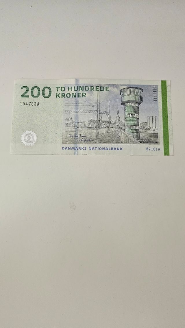 Billete Dinamarca 200 coronas