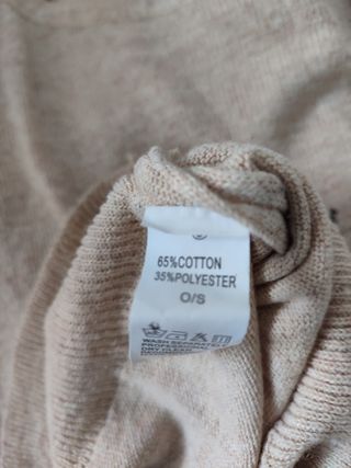 Jersey fino marrón claro.Talla S