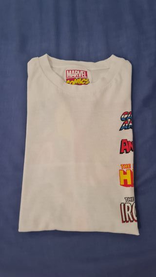 Camiseta blanca Avengers Marvel Comics