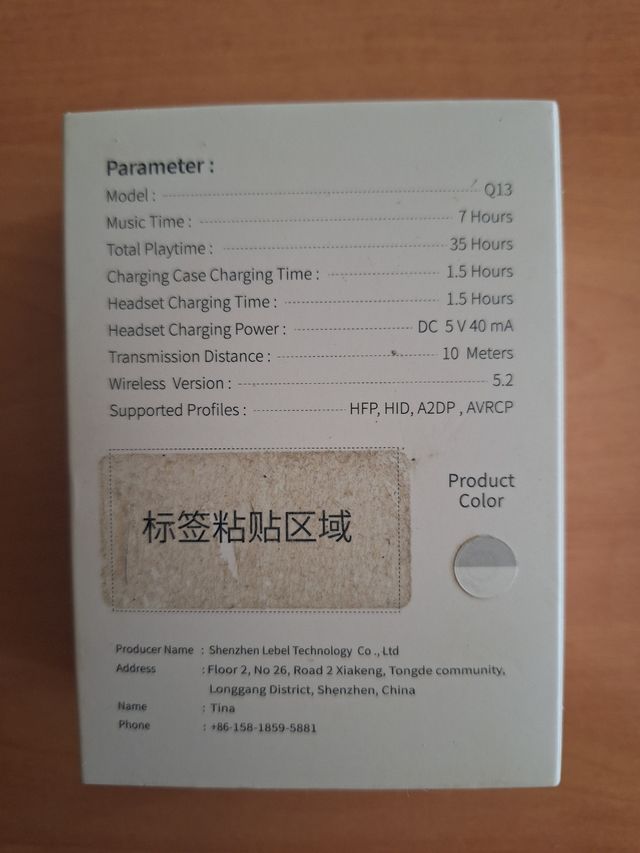 Evatost Q13 | Auscultadores Bluetooth BT 5.2