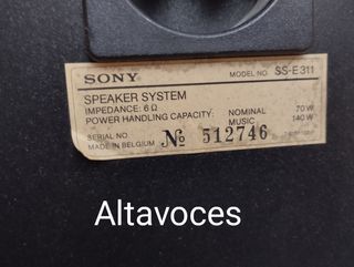Amplificador y altavoces Sony