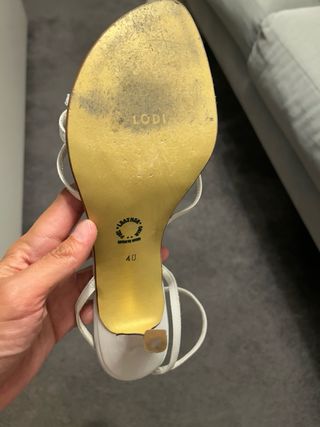 Sandalias de tacon blanco