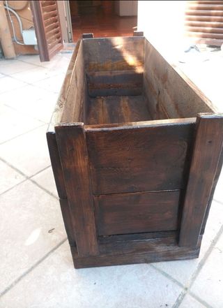 Fioriera vintage colore noce scuro