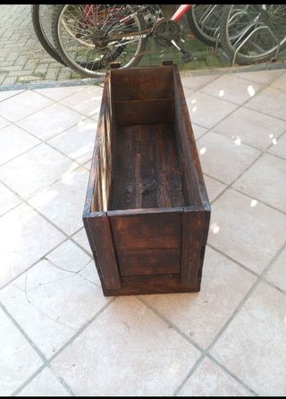 Fioriera vintage colore noce scuro