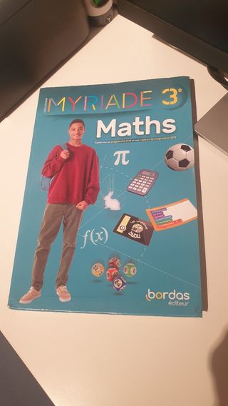 Libro Matemáticas en francés MYRIADE 3e MATHS.