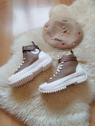 Converse piel  plataforma 