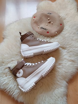 Converse piel  plataforma 