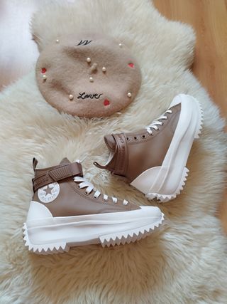 Converse piel  plataforma 