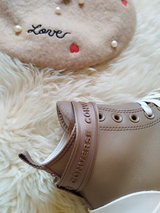 Converse piel  plataforma 