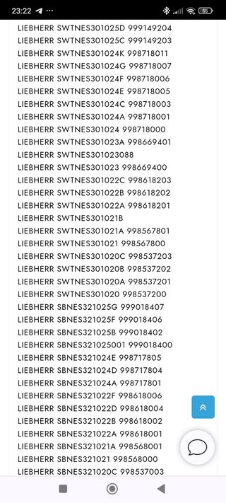 Cajón superior e intermedio Liebherr 
