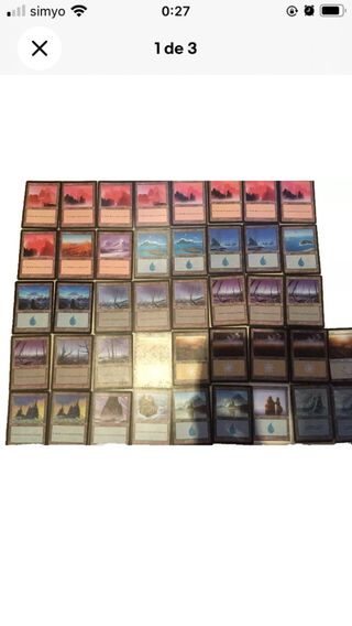 Lote de cartas de tierra de Magic the Gatering