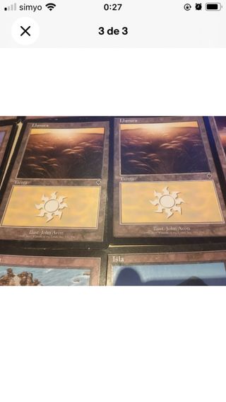 Lote de cartas de tierra de Magic the Gatering