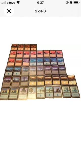Lote de cartas de tierra de Magic the Gatering