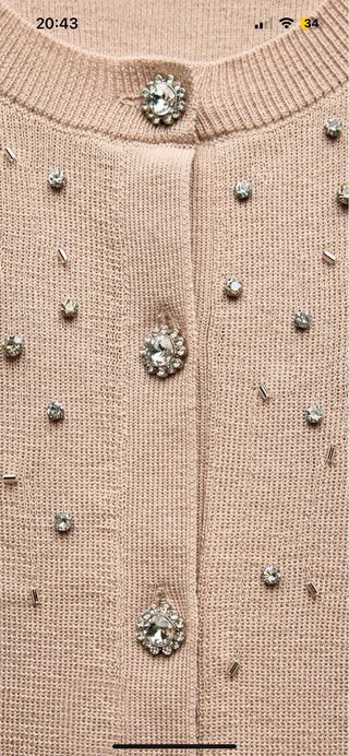 CHAQUETA PUNTO ABALORIOS JOYA ZARA