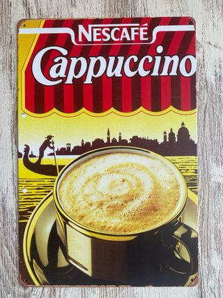 Cartel metal Nescafe Cappuccino