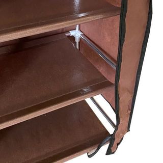 Armario Zapatero Marrón 125x92x28 Cm Tela NUEVO!