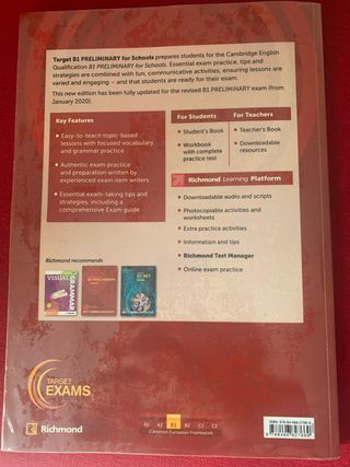 B1 Preliminary Student’s Book y Workbook Ingles