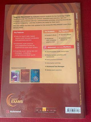 B1 Preliminary Student’s Book y Workbook Ingles