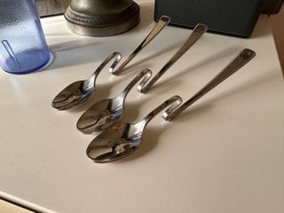 3 Cucchiaini lunghi da appoggio pordamsa acciaio