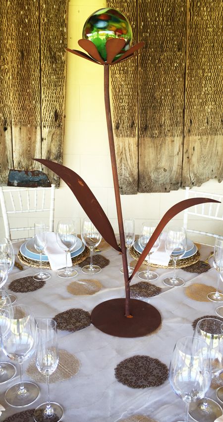 Decoración Flor Óxido