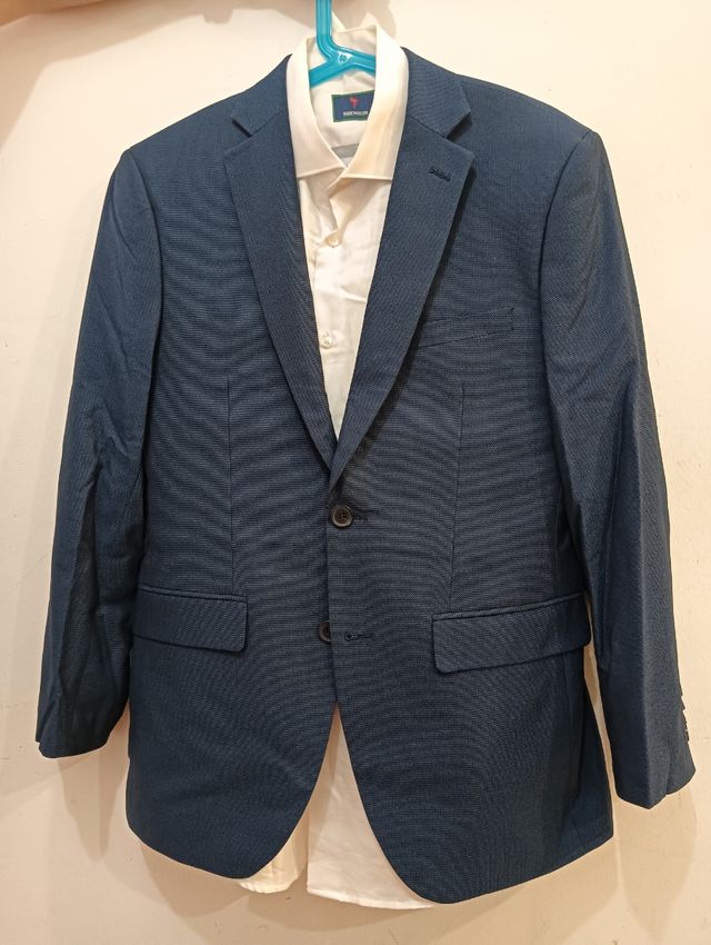 Traje hombre americana azul talla 46